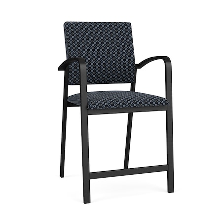 Lesro Newport Hip Chair Metal Frame, Black, RS Night Sky Upholstery NP1161